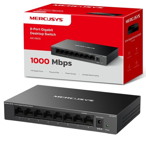Mercusys ms108gs port - 8,