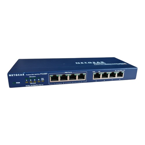 Netgear prosafe fs108p - 8, port