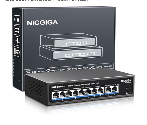 Port poe switch with ports - 8,