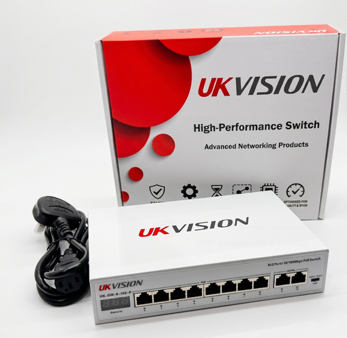 Ukvision poe switch - 8, port