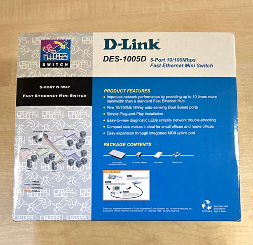 Link des 1005d port - d-link, 10/100