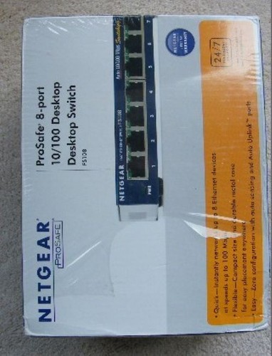Netgear prosafe fs108 port - netgear, 8-port